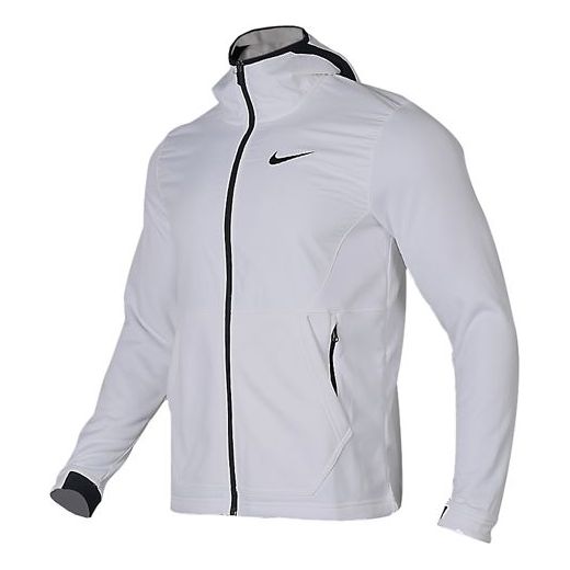 Куртка Nike Therma Casual Sports Zipper Hooded Jacket White, белый фото