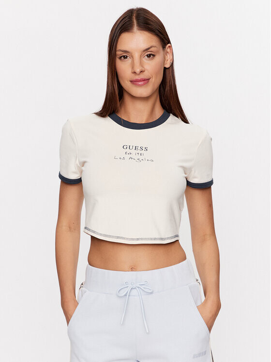 

Футболка узкого кроя Guess, розовый