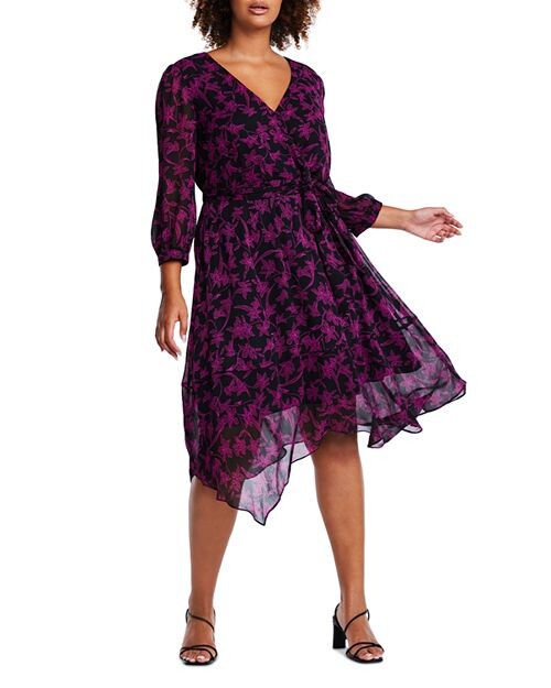 

Платье Boysenberry Bloom с искусственным запахом Estelle Plus, цвет Purple