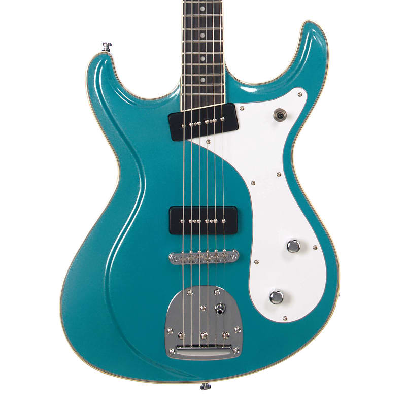 Электрогитара Eastwood Guitars Sidejack Baritone DLX - Metallic Blue - Deluxe Mosrite-inspired Offset Electric Guitar - NEW!