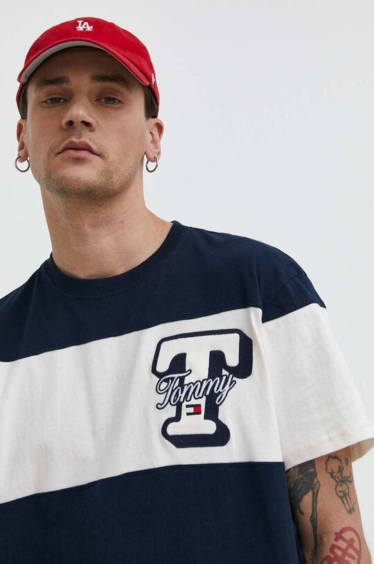 

Хлопковая футболка Tommy Jeans, темно-синий