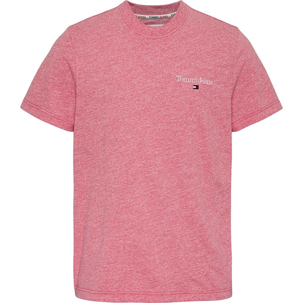 

Футболка Tommy Jeans Reg Heathered Slub, розовый