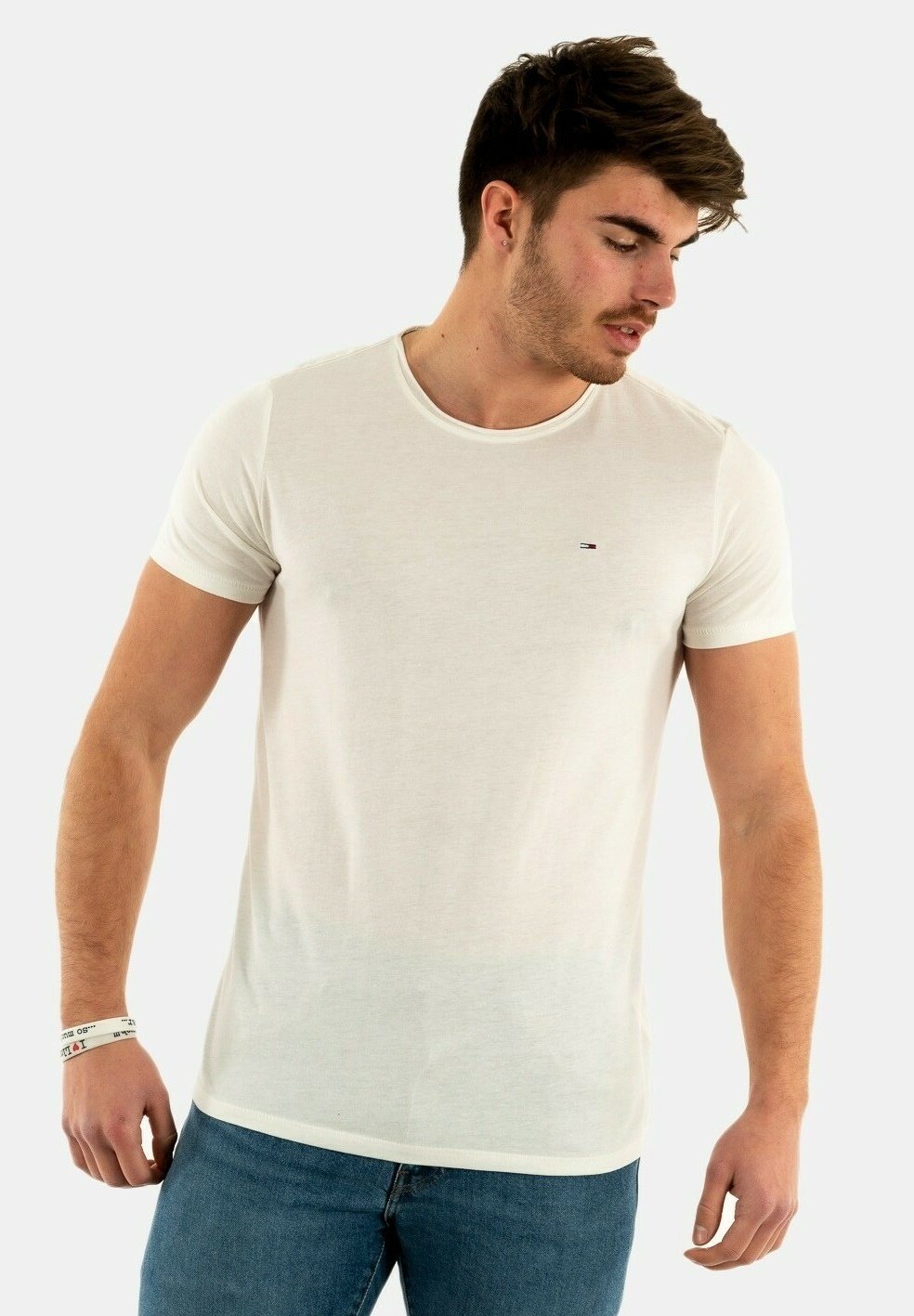 

Базовая футболка SLIM JASPE C NECK Tommy Jeans, белый