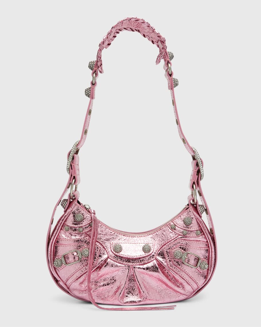 

Сумка на плечо Le Cagole XS из металлизированной кожи ягненка Balenciaga