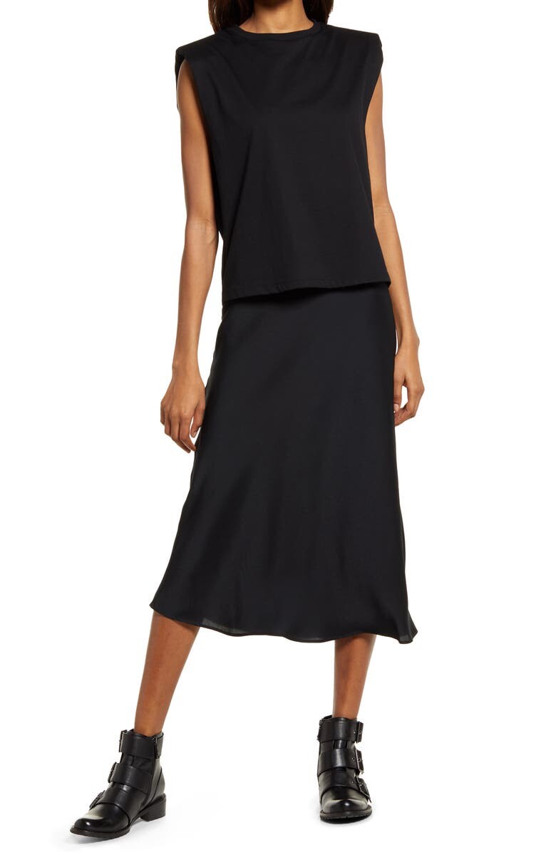 

Платье Tierny Coni 2-в-1 ALLSAINTS, черный