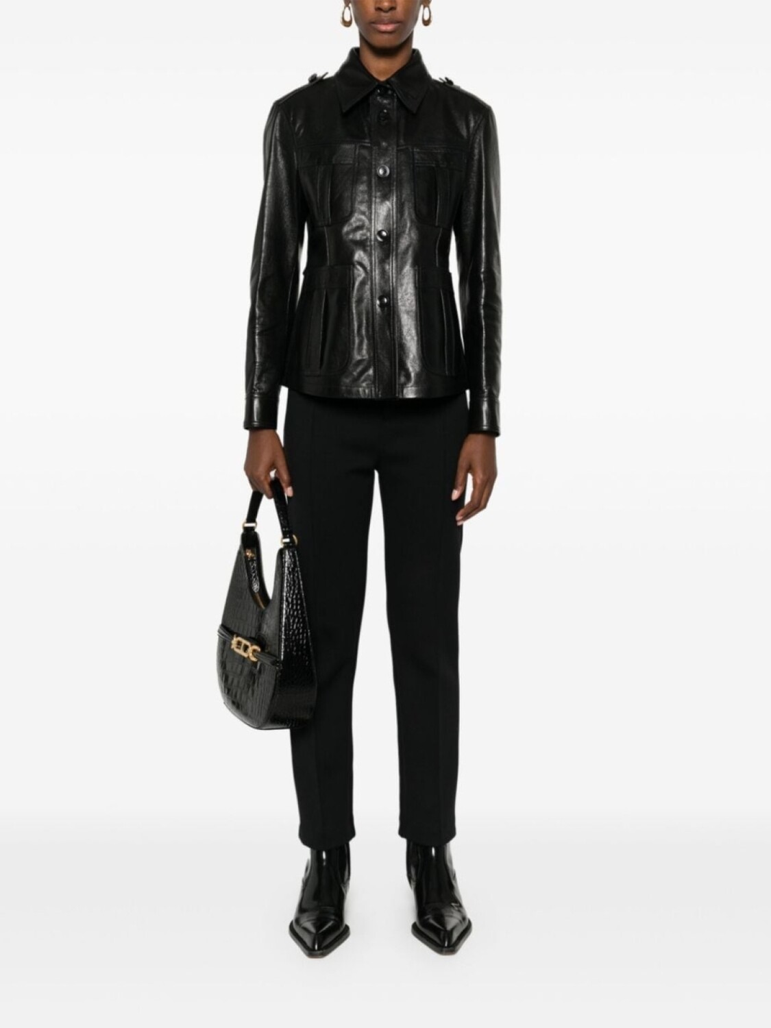 

TOM FORD кожаная куртка на молнии, черный