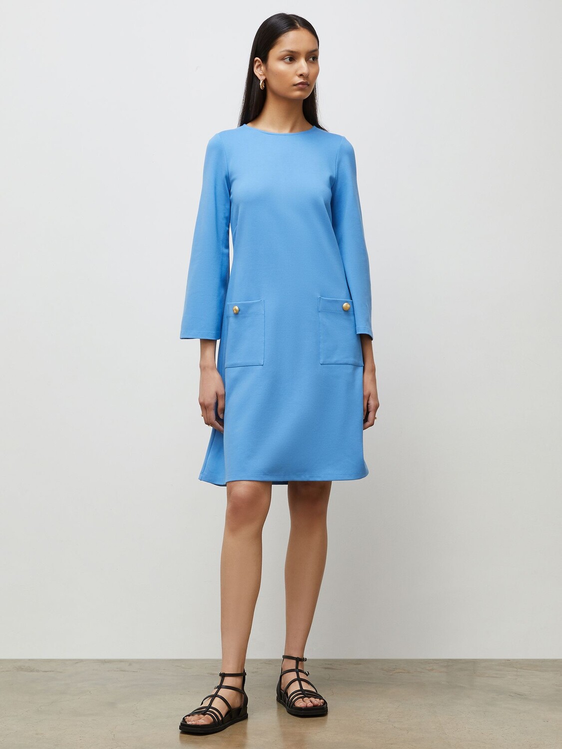 

Туника длиной до колена из джерси Finery Leilani, темно-синий