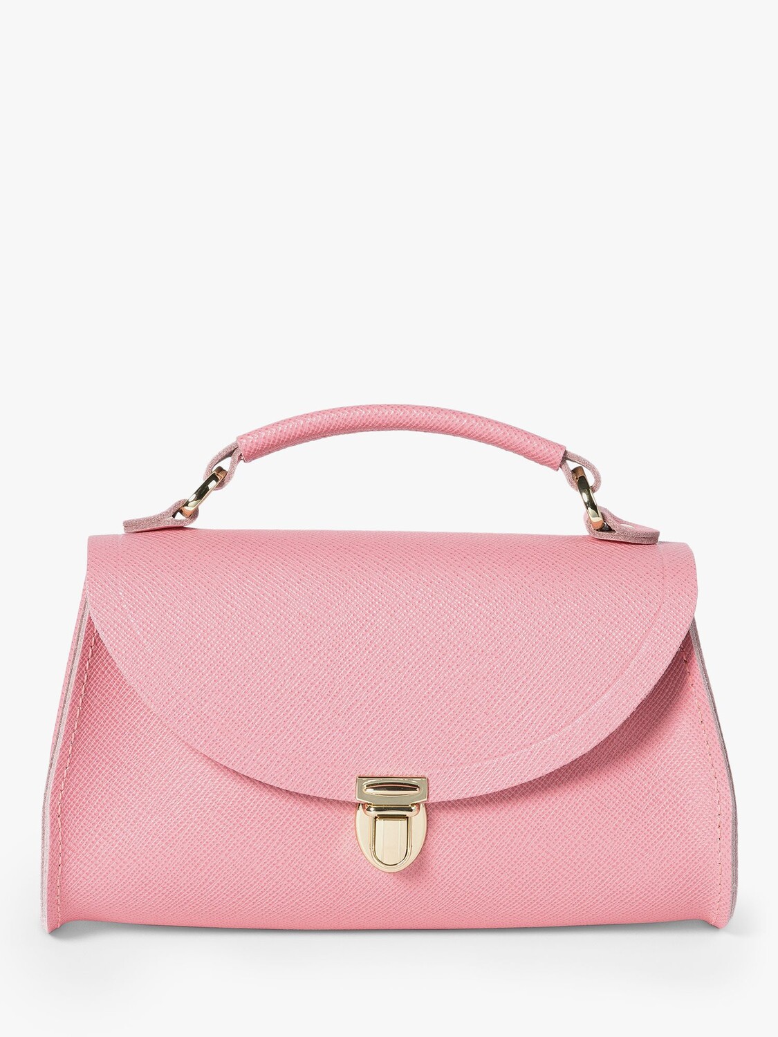 

Cambridge Satchel Мини-сумка через плечо Poppy из сафьяновой кожи The Cambridge Satchel Company, лососевый розовый
