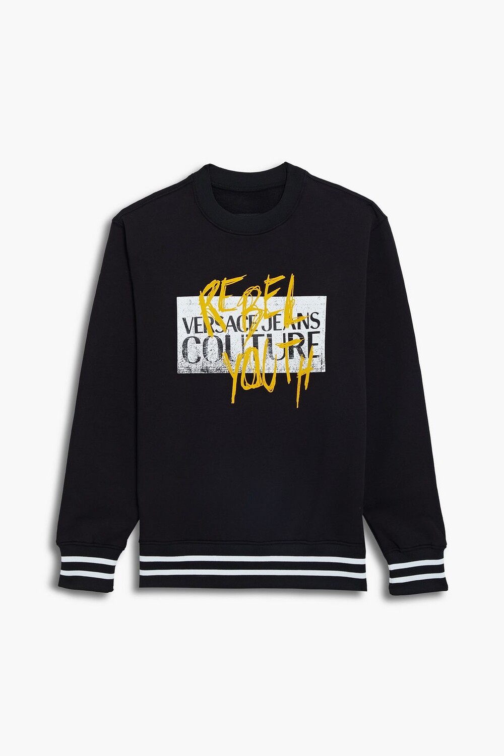 

Толстовка из флиса с принтом и хлопковым принтом VERSACE JEANS COUTURE, черный