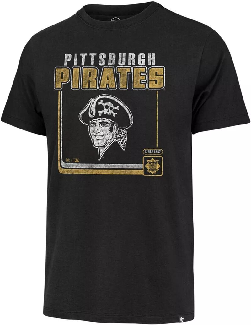 

Мужская черная футболка Pittsburgh Pirates '47 Cooperstown Borderline Franklin