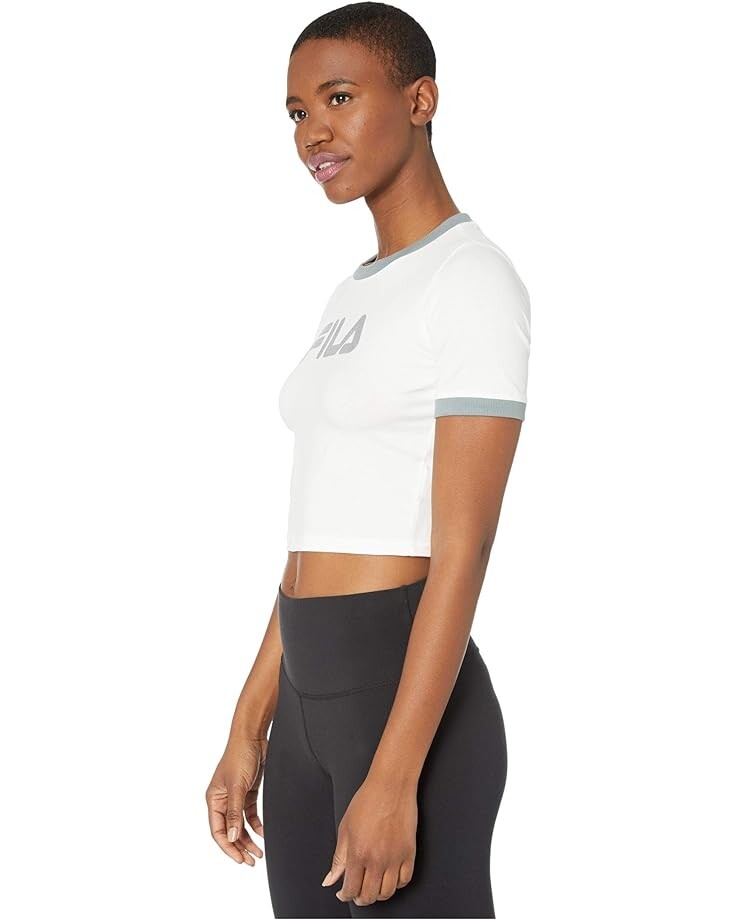 

Футболка Fila Tionne Crop Tee, цвет White/Lead