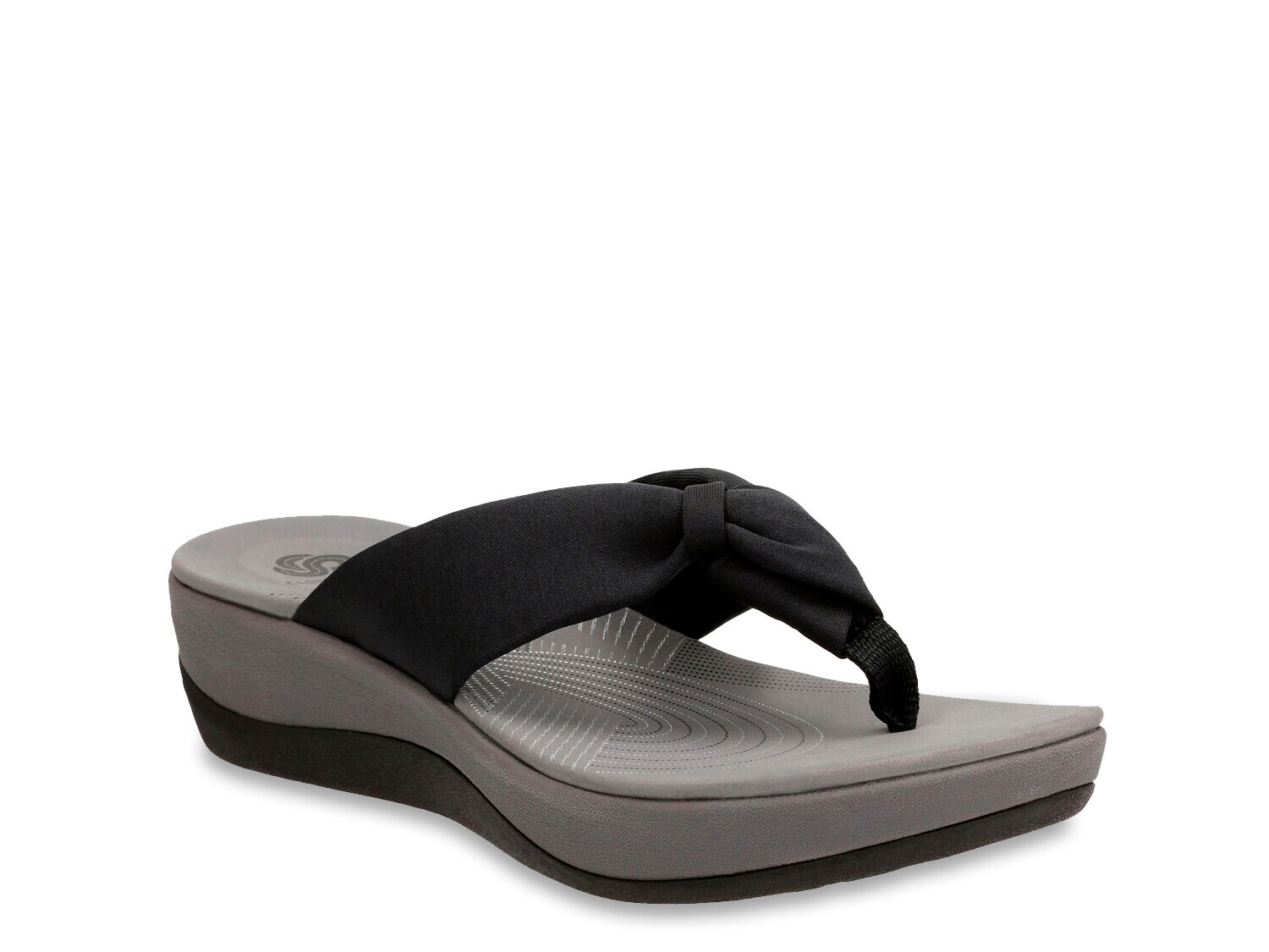 

Сандалии Cloudsteppers Arla Glison на танкетке Clarks, черный