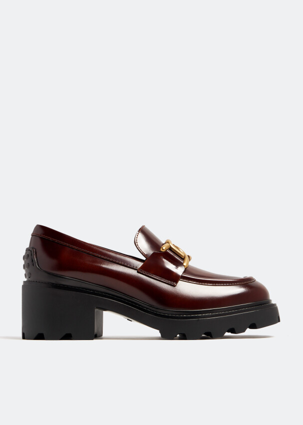 

Лоферы Tod'S Leather, бордовый, Красный, Лоферы Tod'S Leather, бордовый