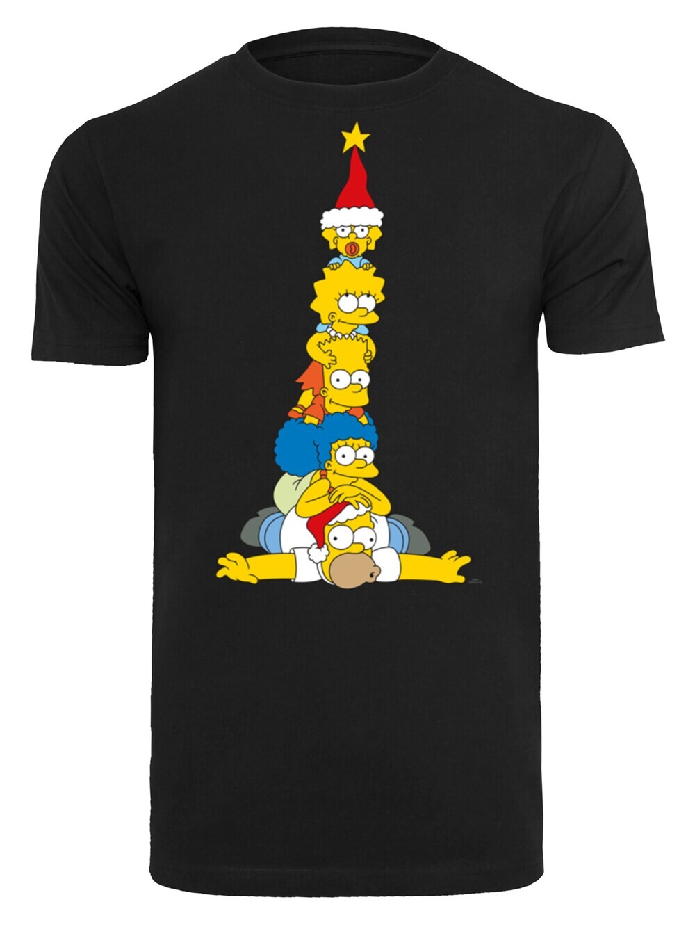 

Футболка F4Nt4Stic The Simpsons Family Christmas Weihnachtsbaum, черный