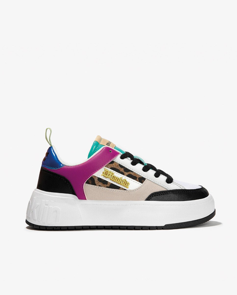 Разноцветные женские спортивные туфли на шнурках D.Franklin, мультиколор цена и фото
