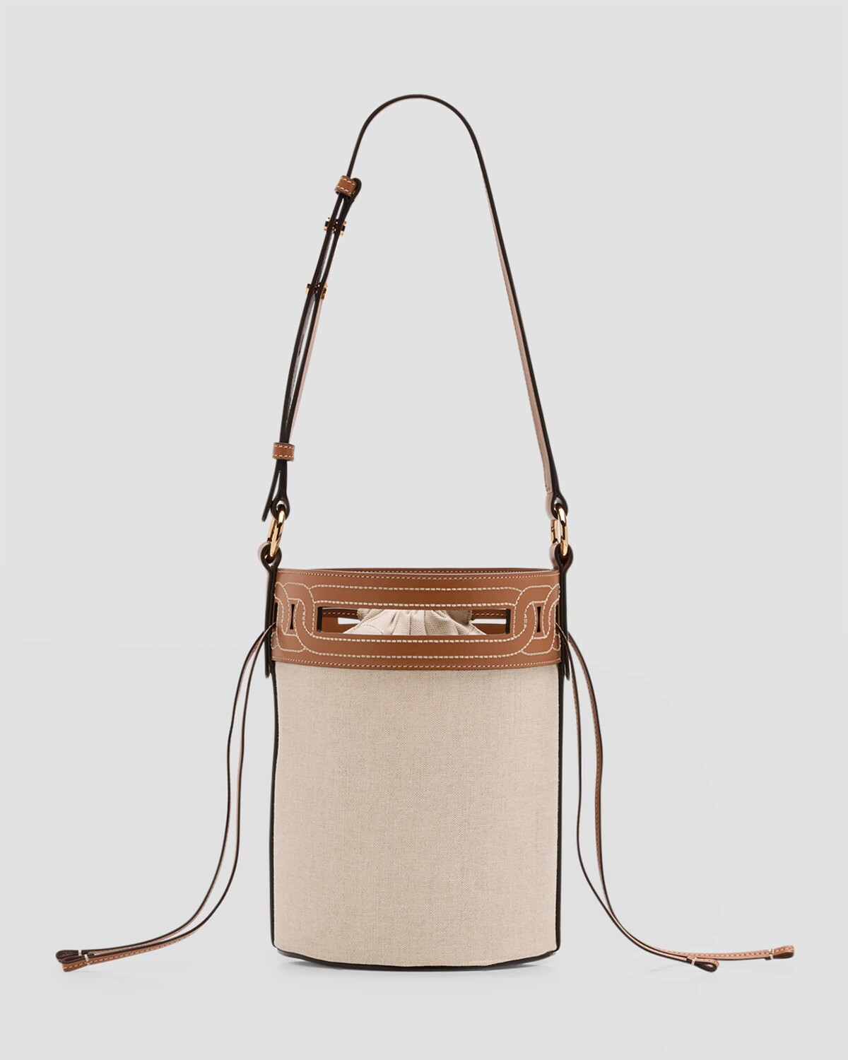 

Холщовая сумка-ведро Tod's, цвет Mastice Kenia Scuro