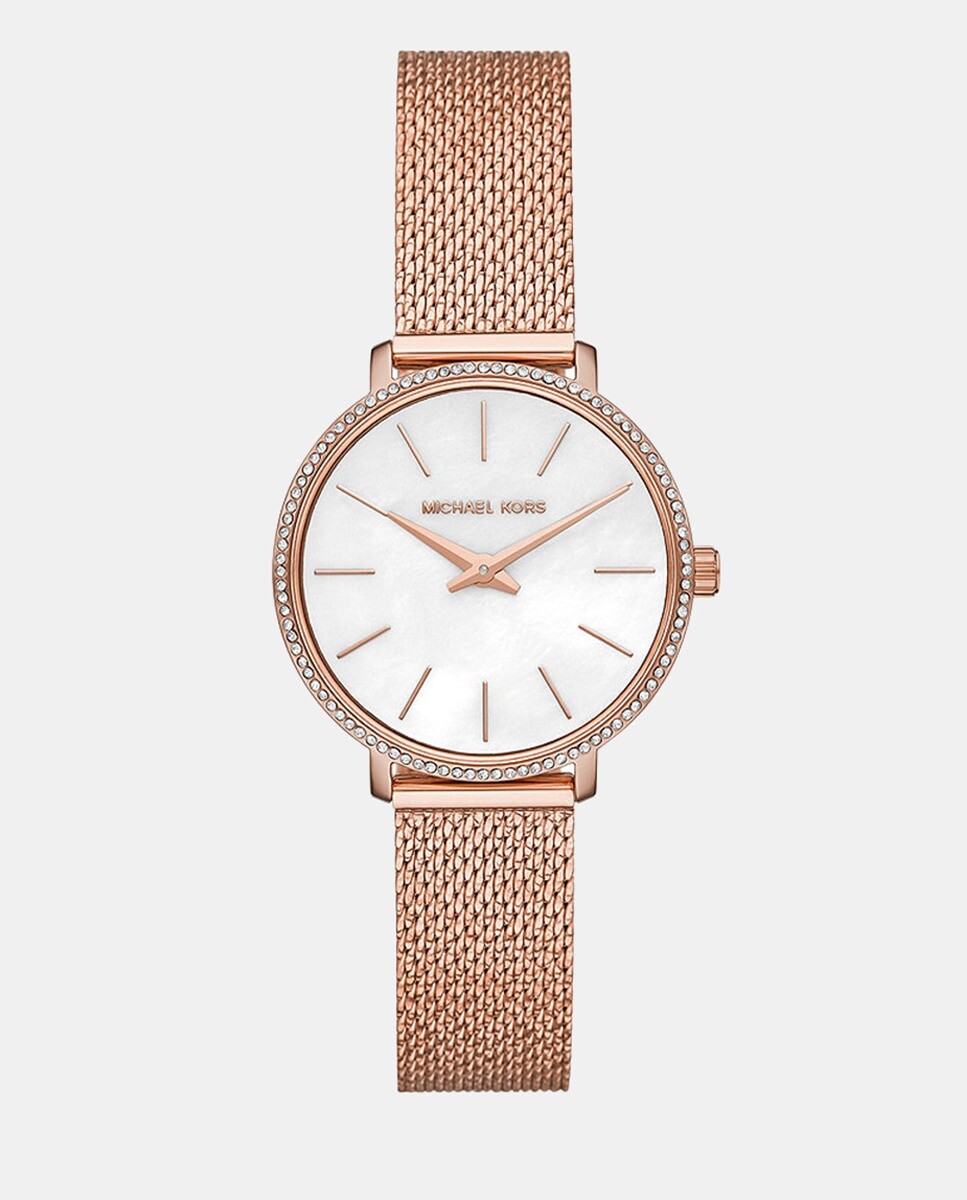 

Pyper MK4588 Женские часы с розовой стальной сеткой Michael Kors, розовый
