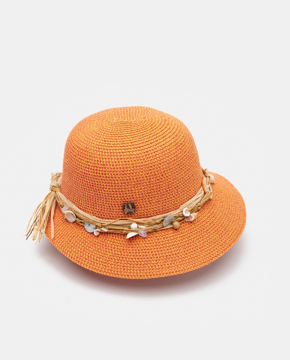 Шляпа вересково-оранжевого цвета с приподнятыми полями Aranda, оранжевый