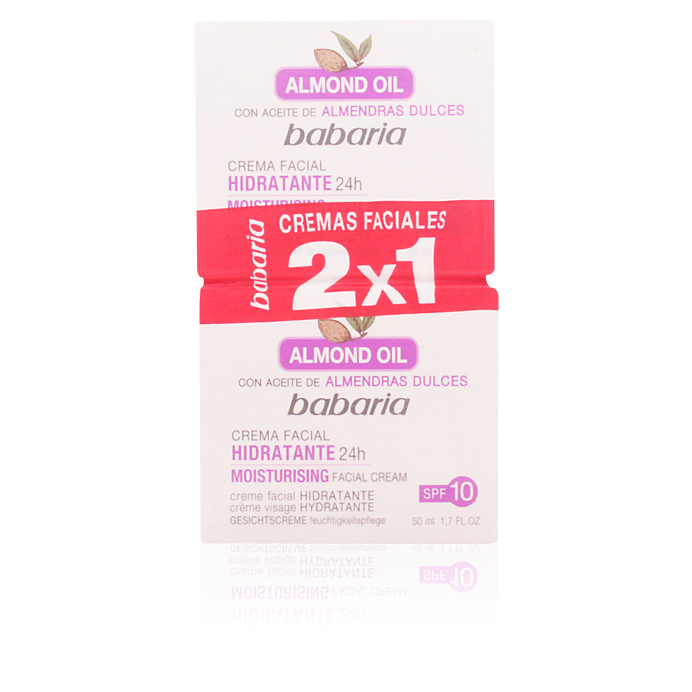 цена Увлажняющий крем для ухода за лицом Duplo aceite almendras dulces crema facial hidratante Babaria, 2 шт