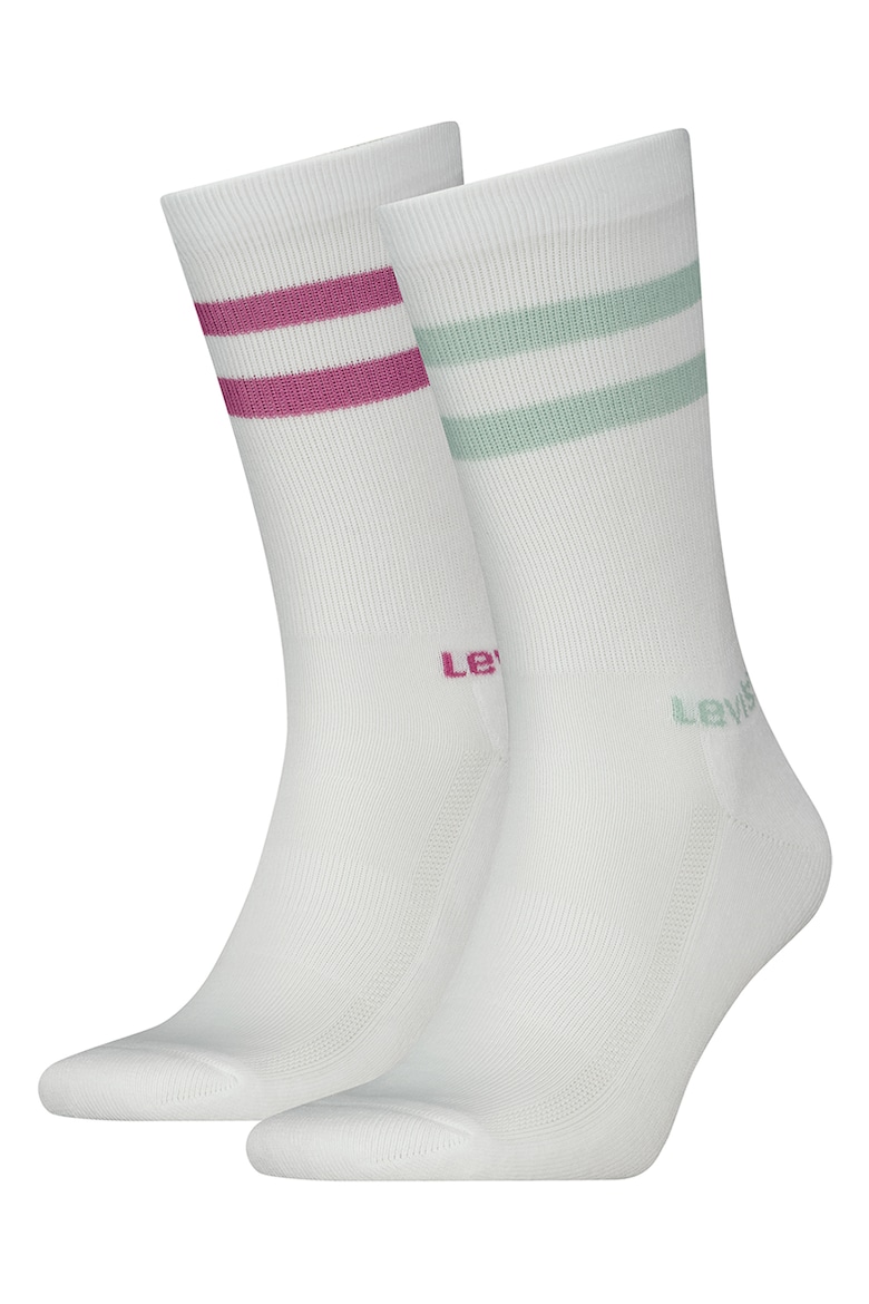 носки женские 2 пары полосатые Длинные полосатые носки – 2 пары Levi'S, белый