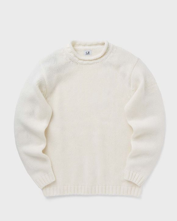 

Пуловер C.P. Company Lambswool Grs Boxy Mock Neck Knit, цвет gauze white