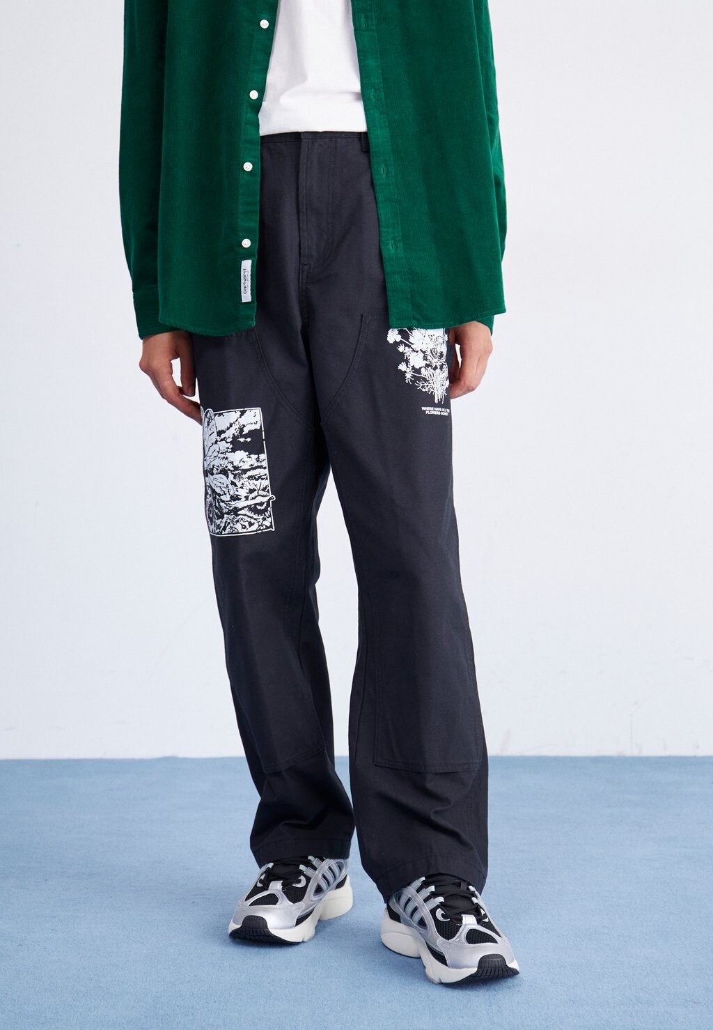 

Брюки BIG TIMER CARPENTER PANT Obey Clothing, цифровой черный