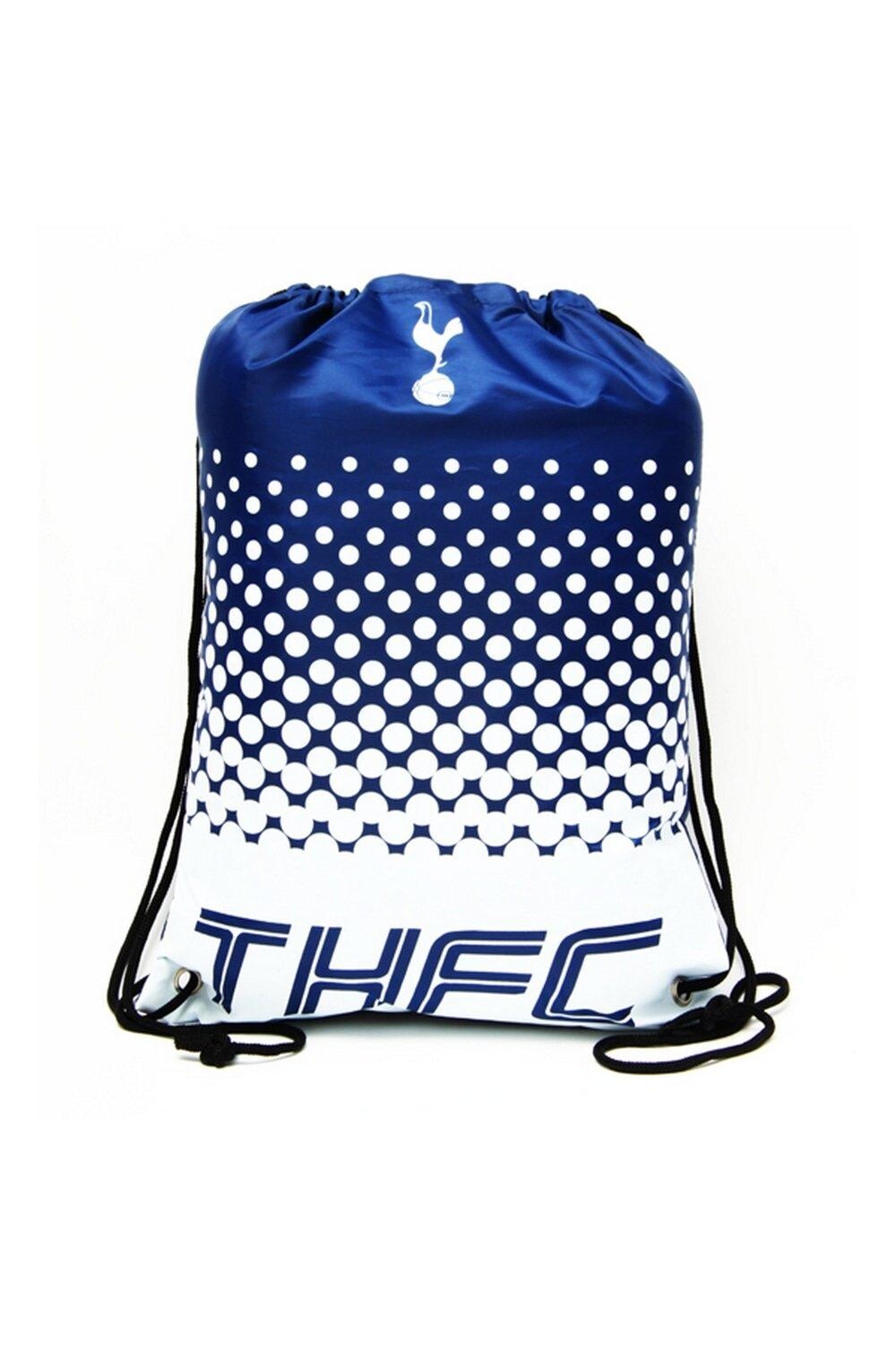 

Официальная спортивная спортивная сумка Fade Football Crest на шнурке Tottenham Hotspur FC, темно-синий