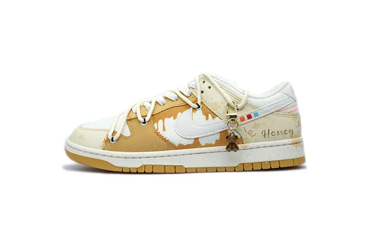 

Кроссовки Nike Dunk Skateboarding Shoes Unisex Low-top White, желтый