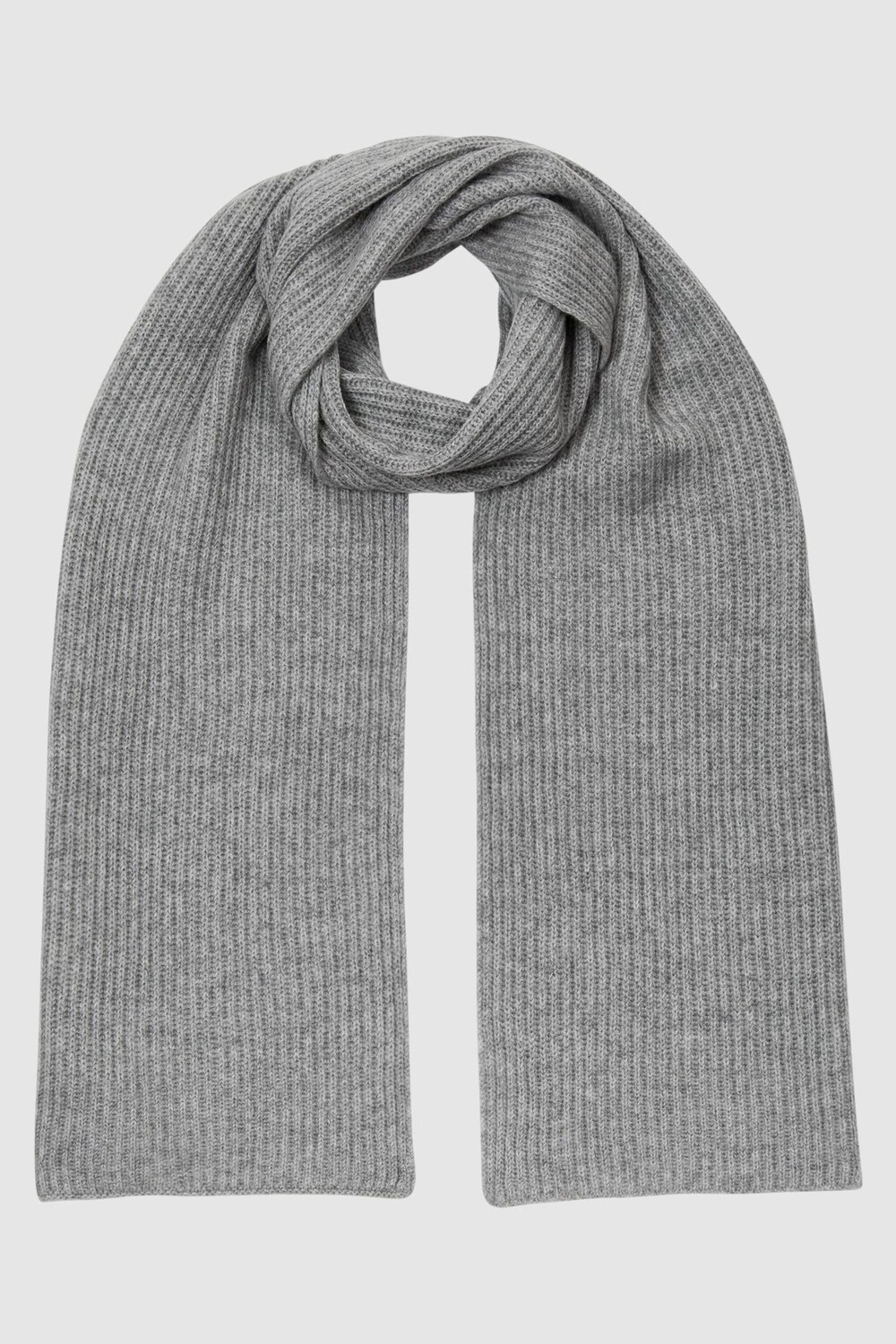 

Ребристый шарф Reiss Clyde из 100% кашемира Reiss, серый