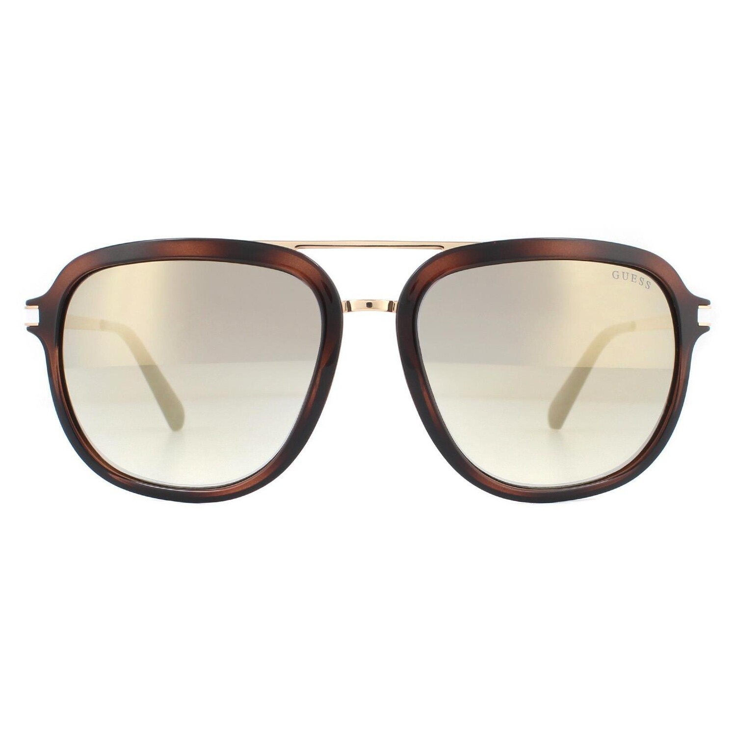 

Темные солнцезащитные очки Aviator Havana с розовым зеркалом Guess, коричневый