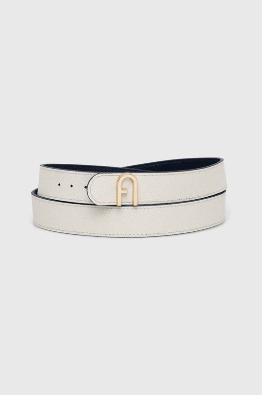 

Двусторонний кожаный ремень Flow Furla, бежевый