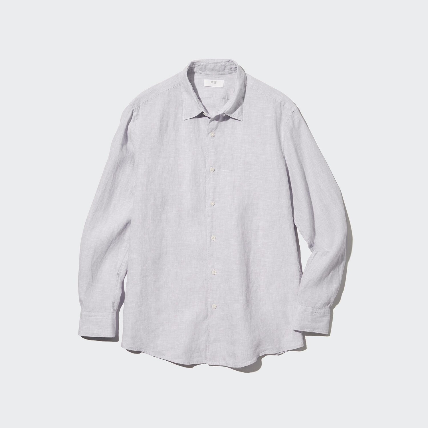 

Рубашка UNIQLO льняная премиум-класса, серый