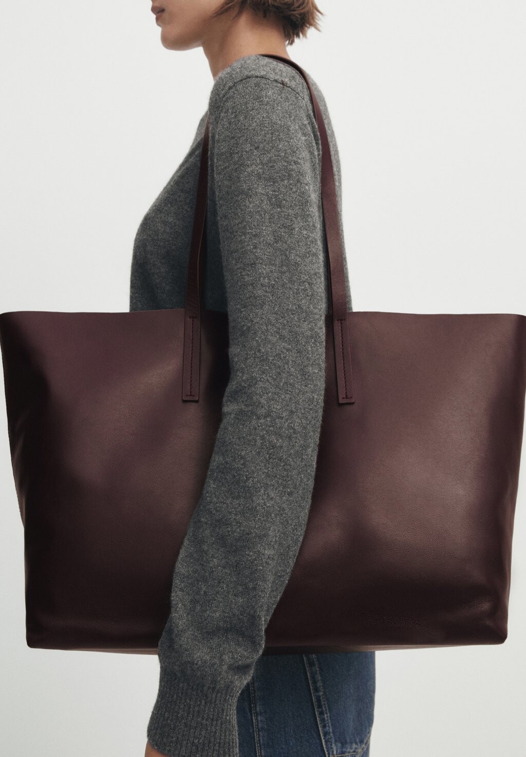 

Большая сумка Massimo Dutti, бордовый