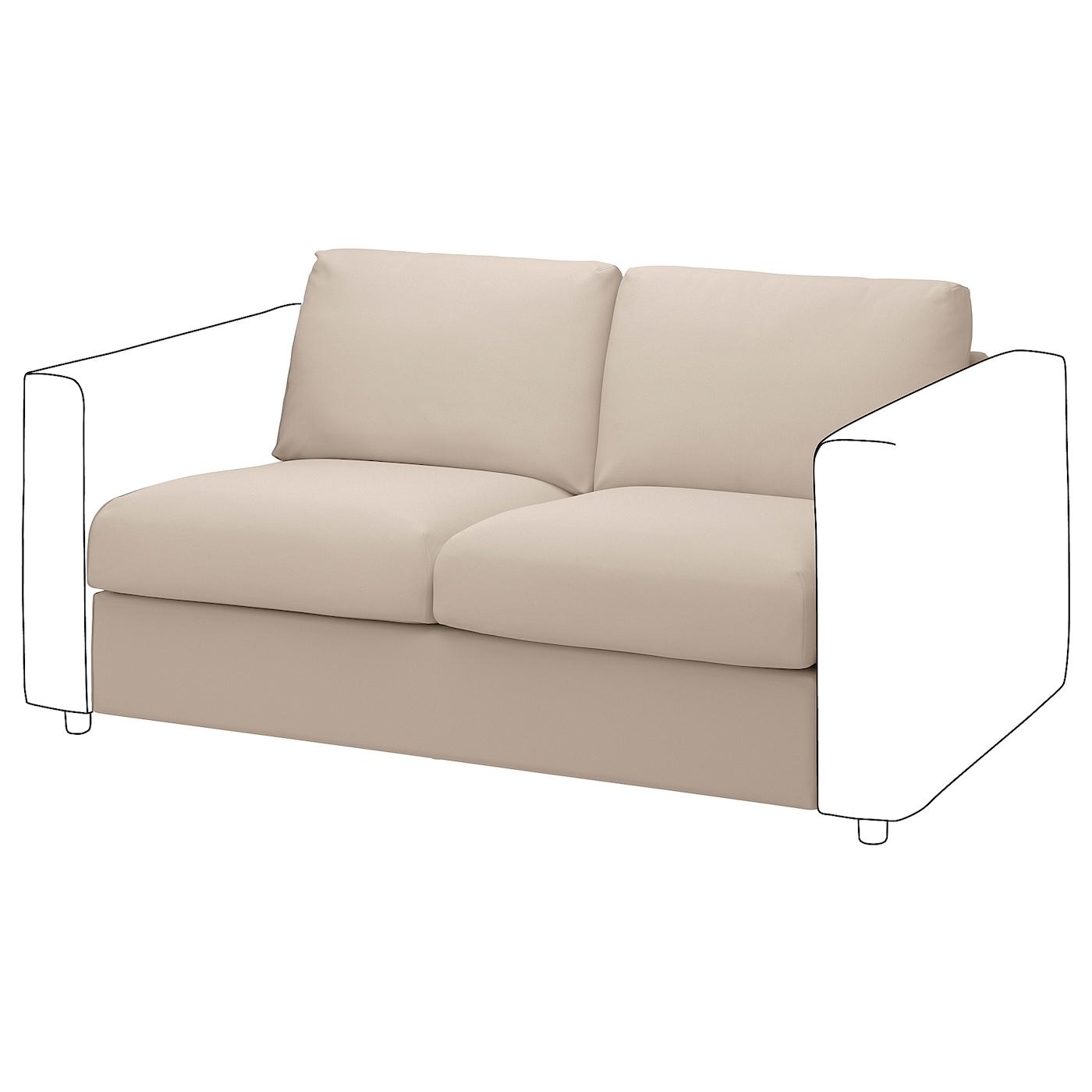 ВИМЛЕ 2 раскладывающийся диван, Халларп бежевый VIMLE IKEA