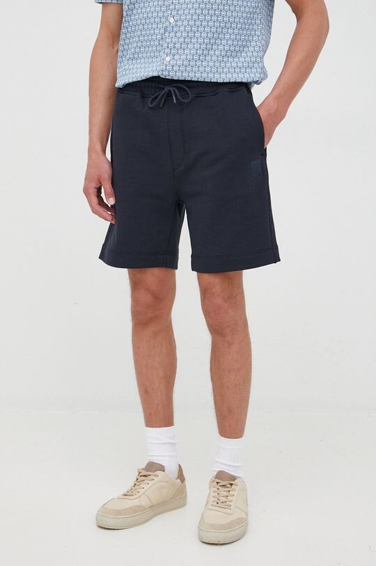 

BOSS BOSS CASUAL хлопковые шорты Boss Orange, темно-синий