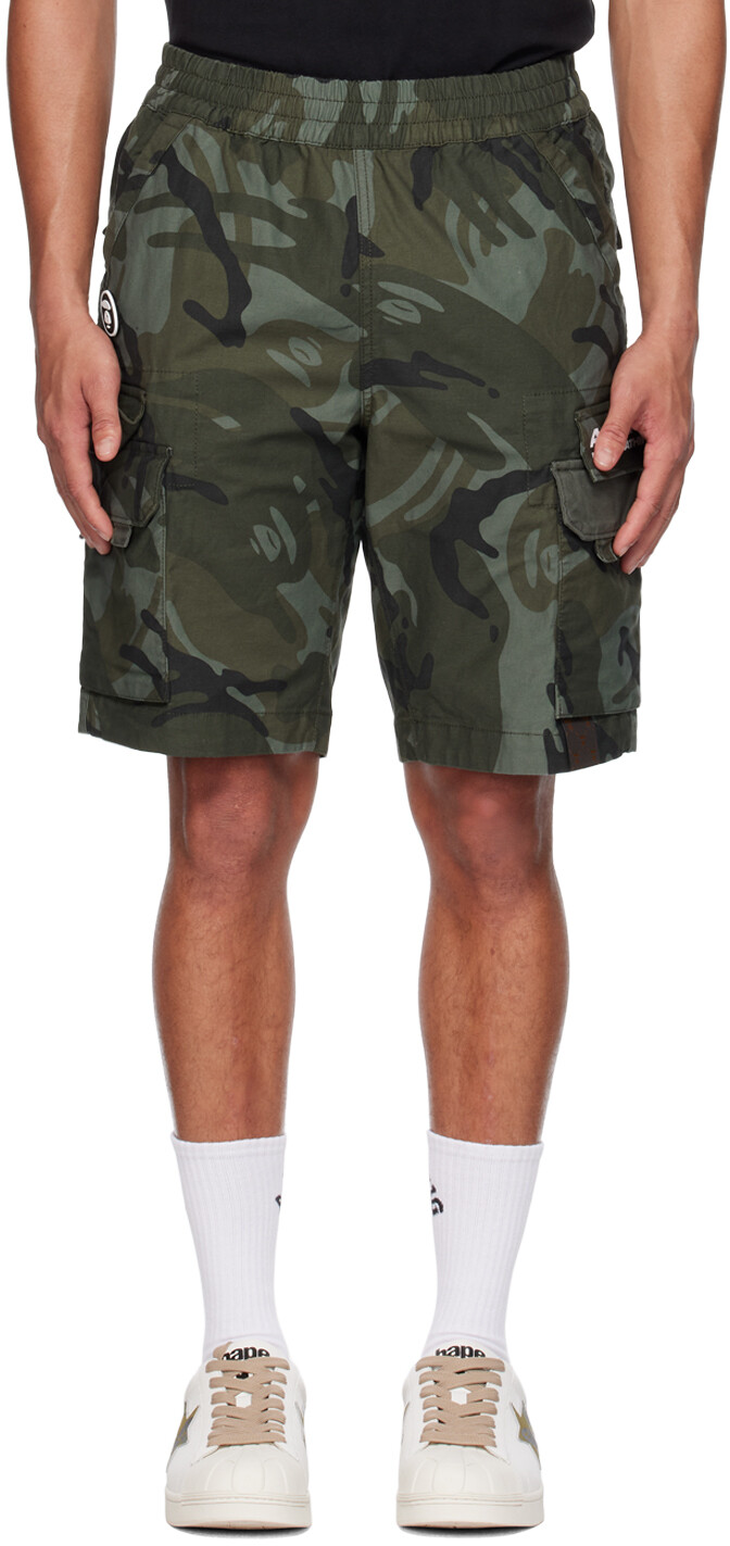 

Шорты карго цвета хаки с камуфляжным принтом AAPE by A Bathing Ape