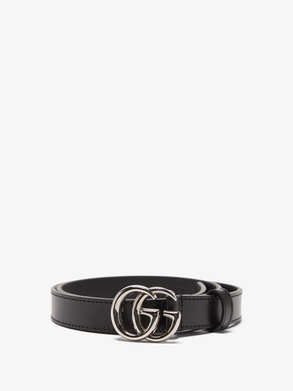 

Кожаный ремень с узором gg marmont Gucci, черный