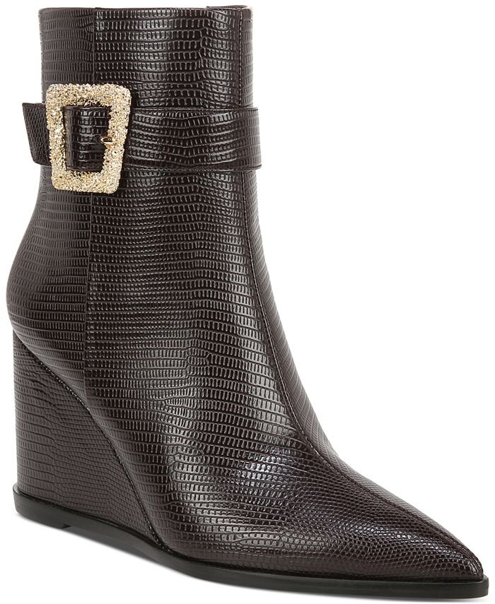 

Женские ботильоны на танкетке с пряжками Weslie Sam Edelman, коричневый