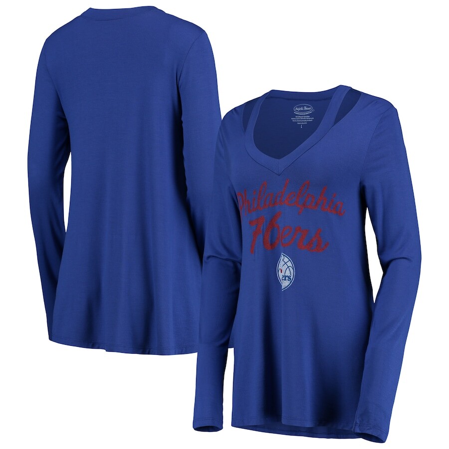 

Футболка с длинным рукавом Majestic Threads Philadelphia 76Ers, роял