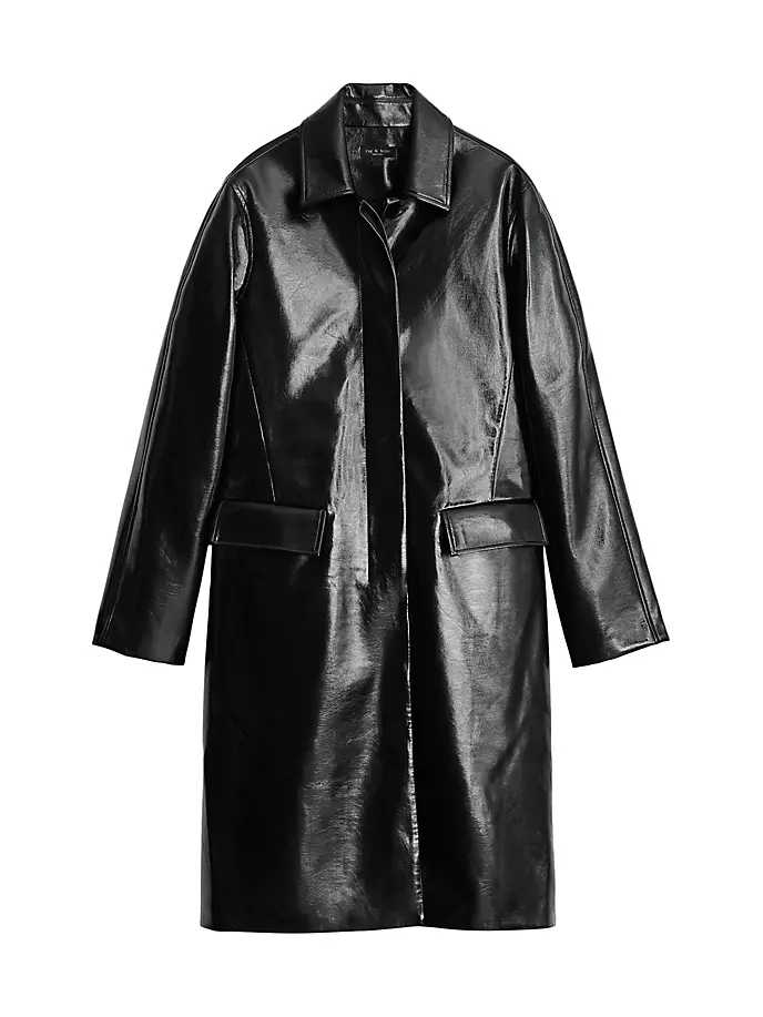 Пальто Morin из искусственной кожи Rag & Bone, черный