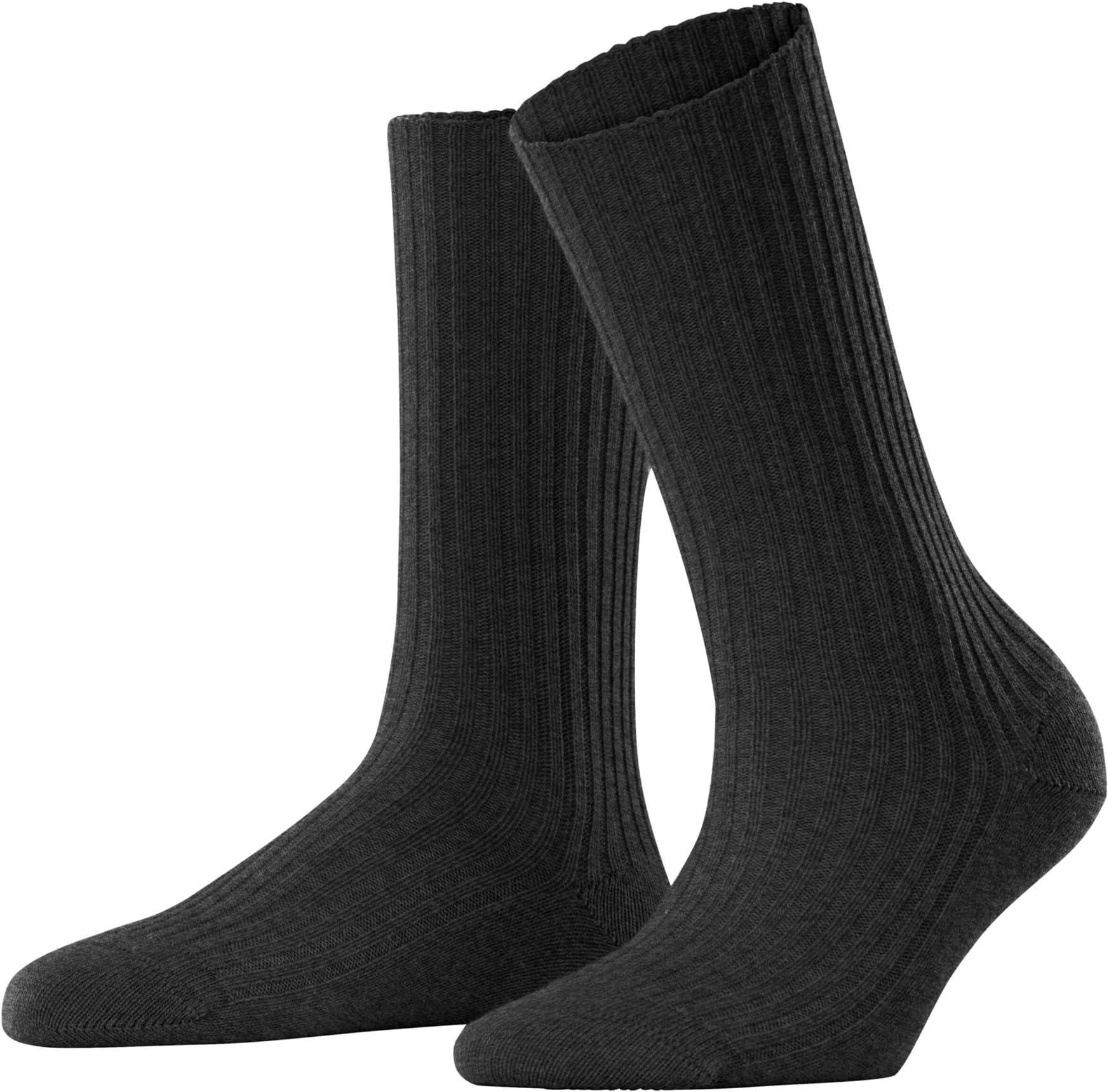 Уютные шерстяные носки-ботинки Falke, цвет Anthracite Melange