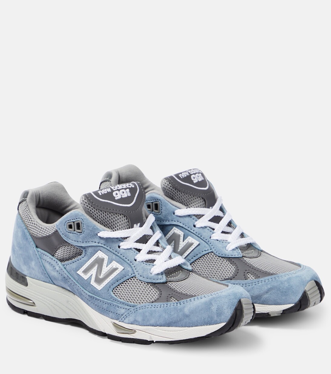 

Замшевые кроссовки Made in UK 991 New Balance, синий