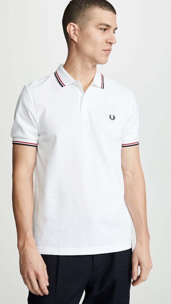 

Рубашка Fred Perry Twin Tipped Fred Perry, белый