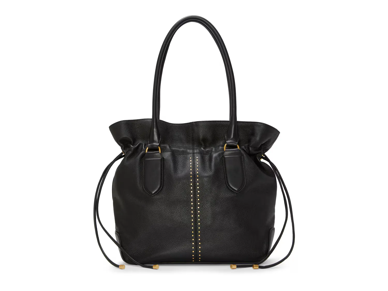

Кожаная сумка-тоут лакын Vince Camuto, черный
