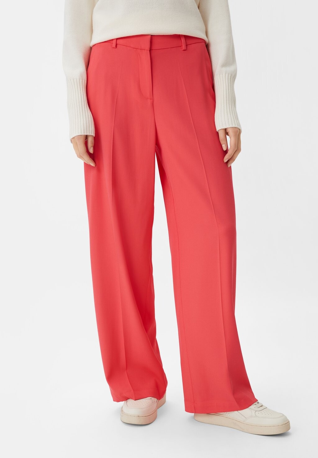 

Брюки из ткани MIT WIDE LEG comma casual identity, цвет koralle
