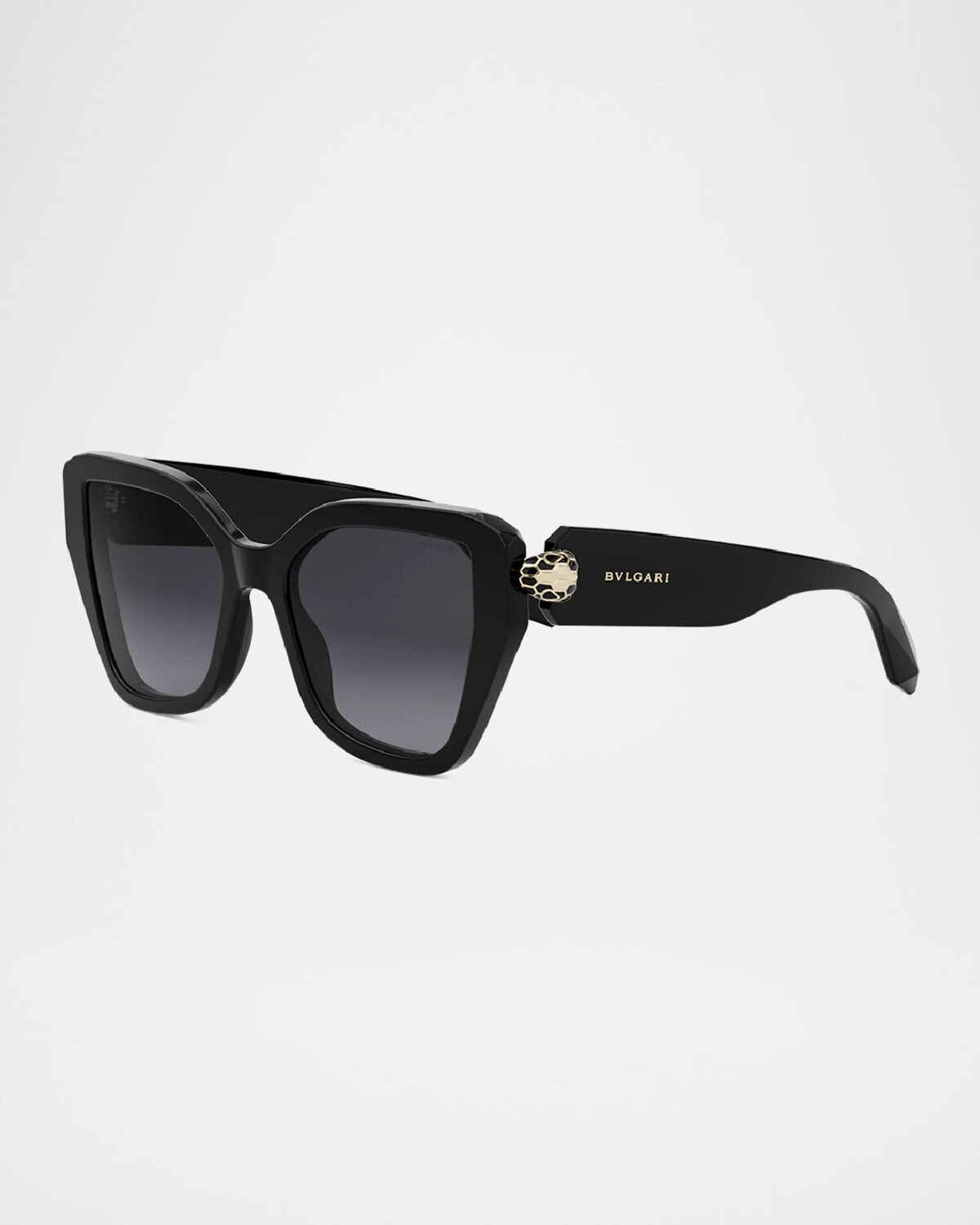 

Солнцезащитные очки Serpenti из ацетата в форме бабочки Bvlgari, цвет Shiny Black Gradient Smoke
