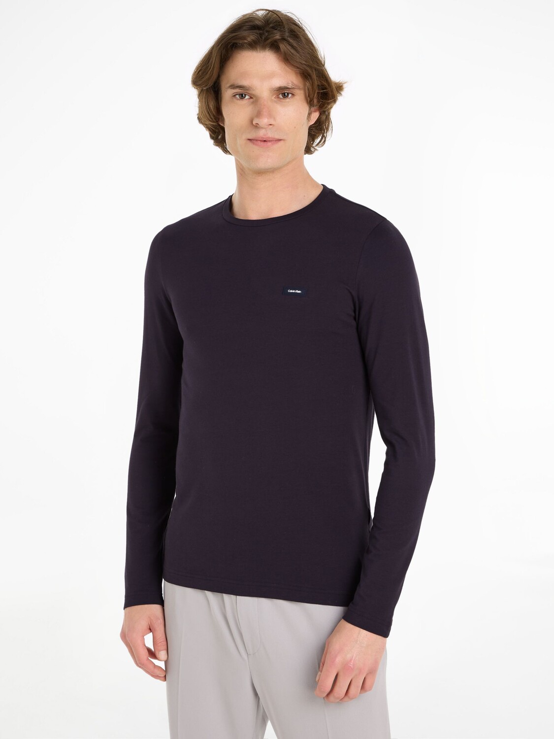 

Узкая футболка с длинным рукавом Calvin Klein, ночное небо