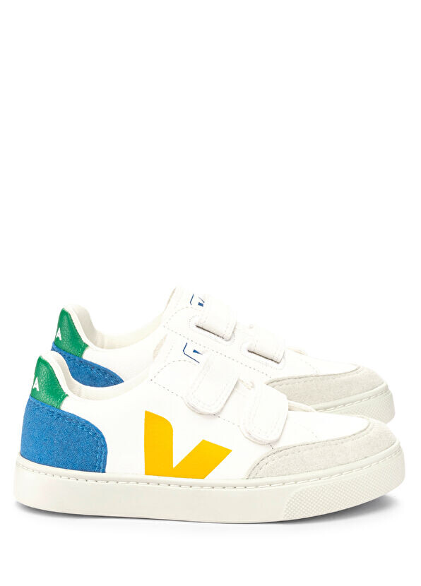 

Детские кожаные кроссовки с логотипом Veja, белый