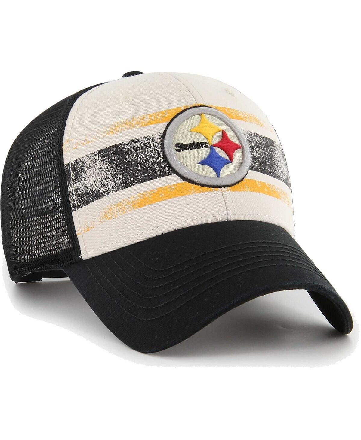

Мужская кремовая регулируемая кепка Pittsburgh Steelers Breakout MVP Trucker '47 Brand
