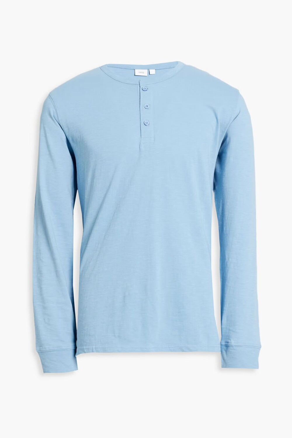 

Футболка Henley из хлопкового джерси Slub Onia, светло-синий